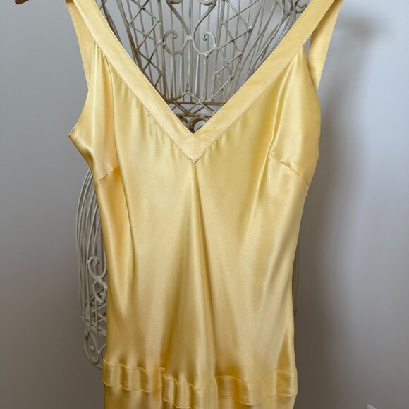 VINTAGE Y2K Caché 100% Silk Yellow "How to Lose a Guy in 10 Days" Dress - Size 4 - Picture 4 of 12